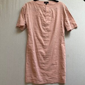 Theory linen blend Pink Short-Sleeve Shift Dress Sz 2